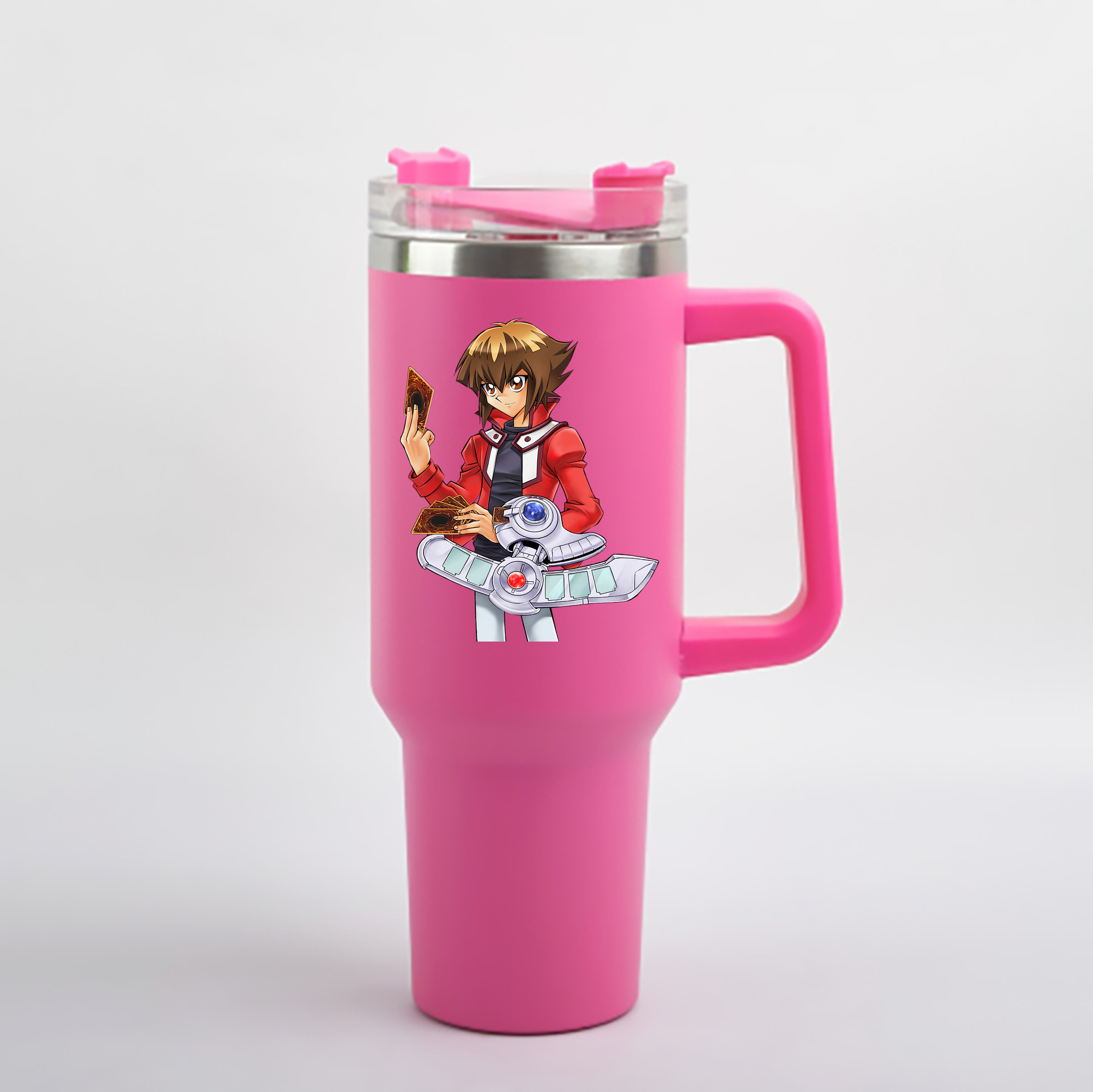（画像用） 遊☆戯☆王 Yu-Gi-Oh! 1200mL車用タンブラー - クリスタルステッカー（プラスチックストロー付き）